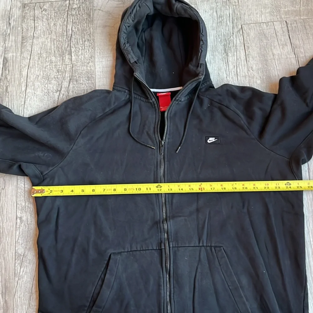Nike Full Zip Modern Black Hoodie Raglan Women’s Size XXL EUC‎